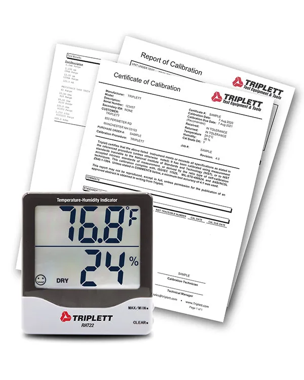 LCD Screen Temperature Humidity Indicator: Displays Humidity (10 to 99%RH) and Temperature (32 to 122°/0 to 50°C)  - (RHT22)
