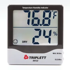 LCD Screen Temperature Humidity Indicator: Displays Humidity (10 to 99%RH) and Temperature (32 to 122°/0 to 50°C)  - (RHT22)
