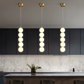 LON Motta - Modern Sugar Gourd String Glass Balls Pendant Lights