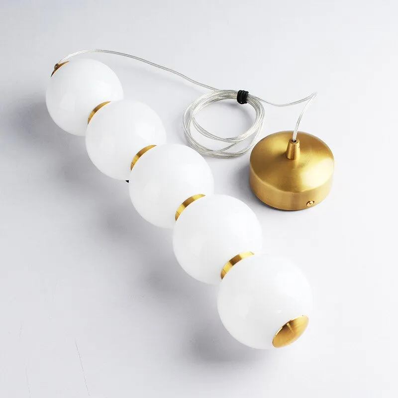 LON Motta - Modern Sugar Gourd String Glass Balls Pendant Lights