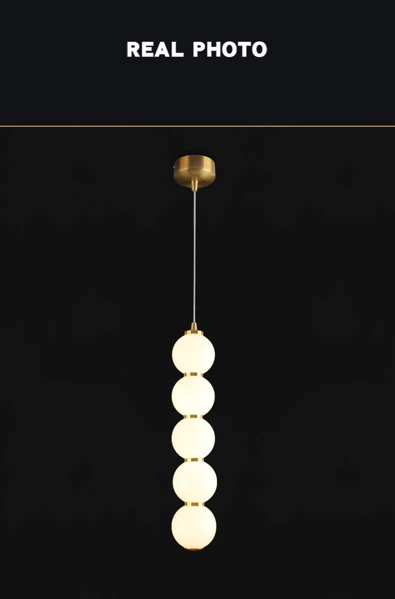LON Motta - Modern Sugar Gourd String Glass Balls Pendant Lights