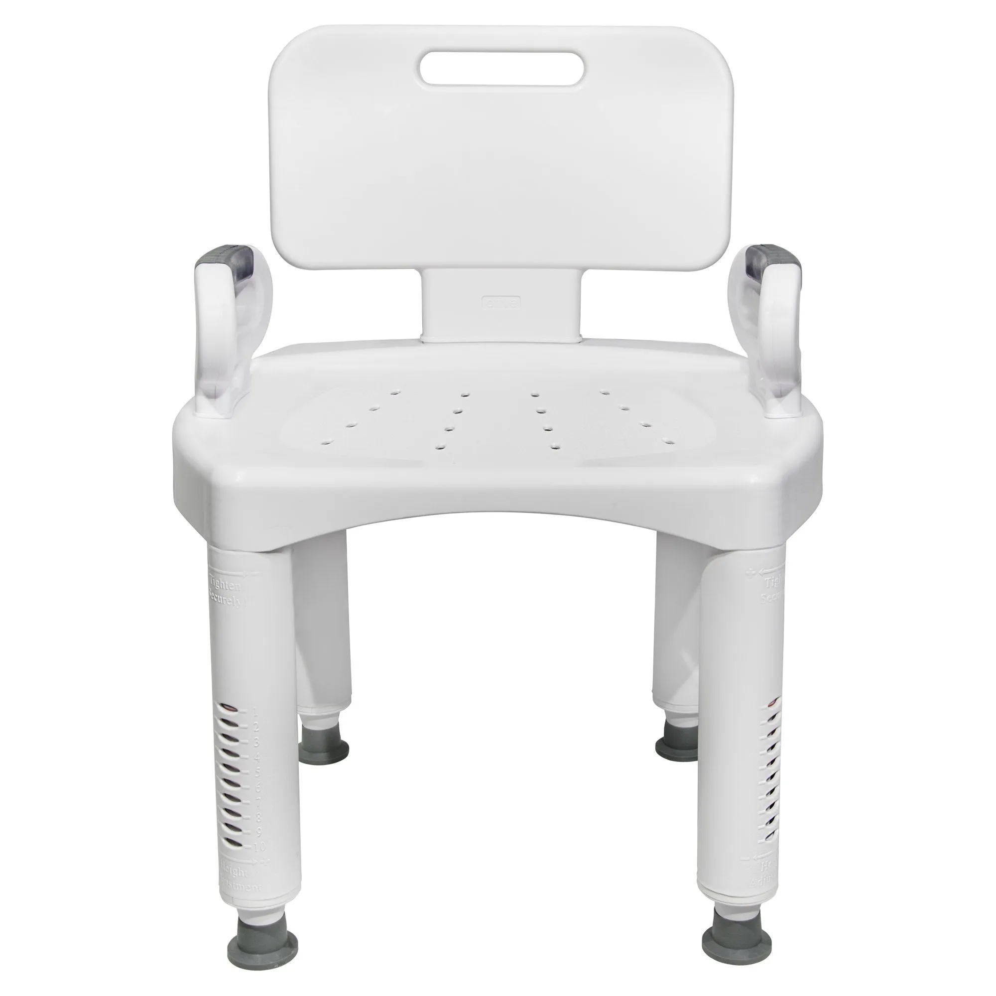 McKesson Removable Arm Rail Plastic Removable Back Bath Bench, 20½ Inch Width