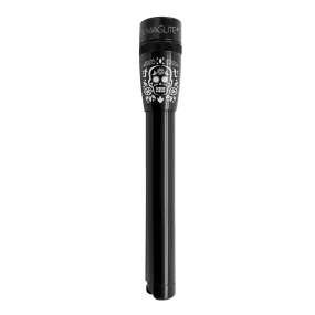 MiniMag 2AA Cell Black LED Flashlight, Día de Los Muertos