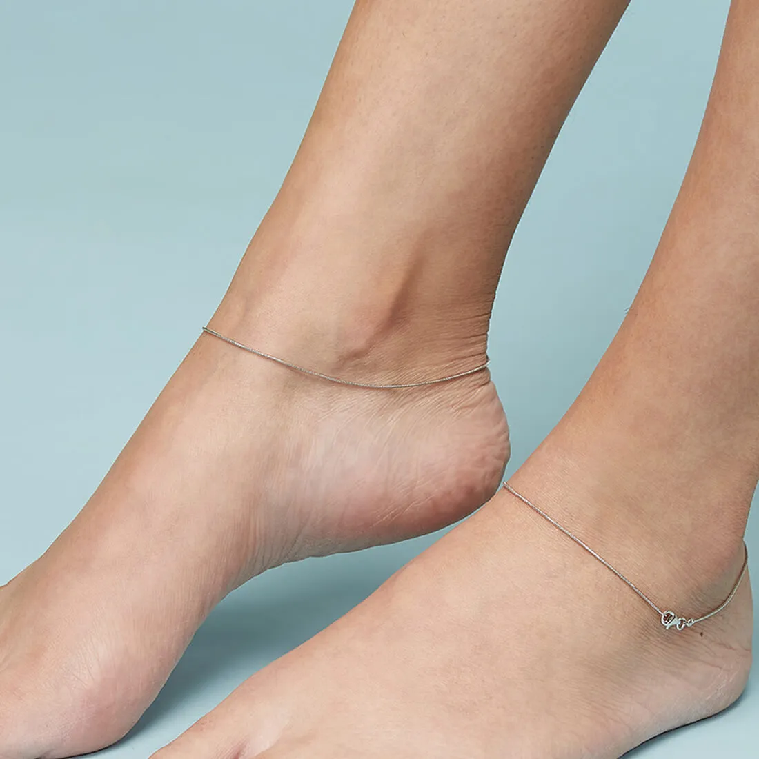 Minimal Simple look Chain 925 Silver Anklet