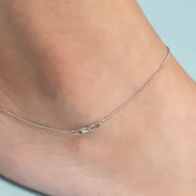 Minimal Simple look Chain 925 Silver Anklet