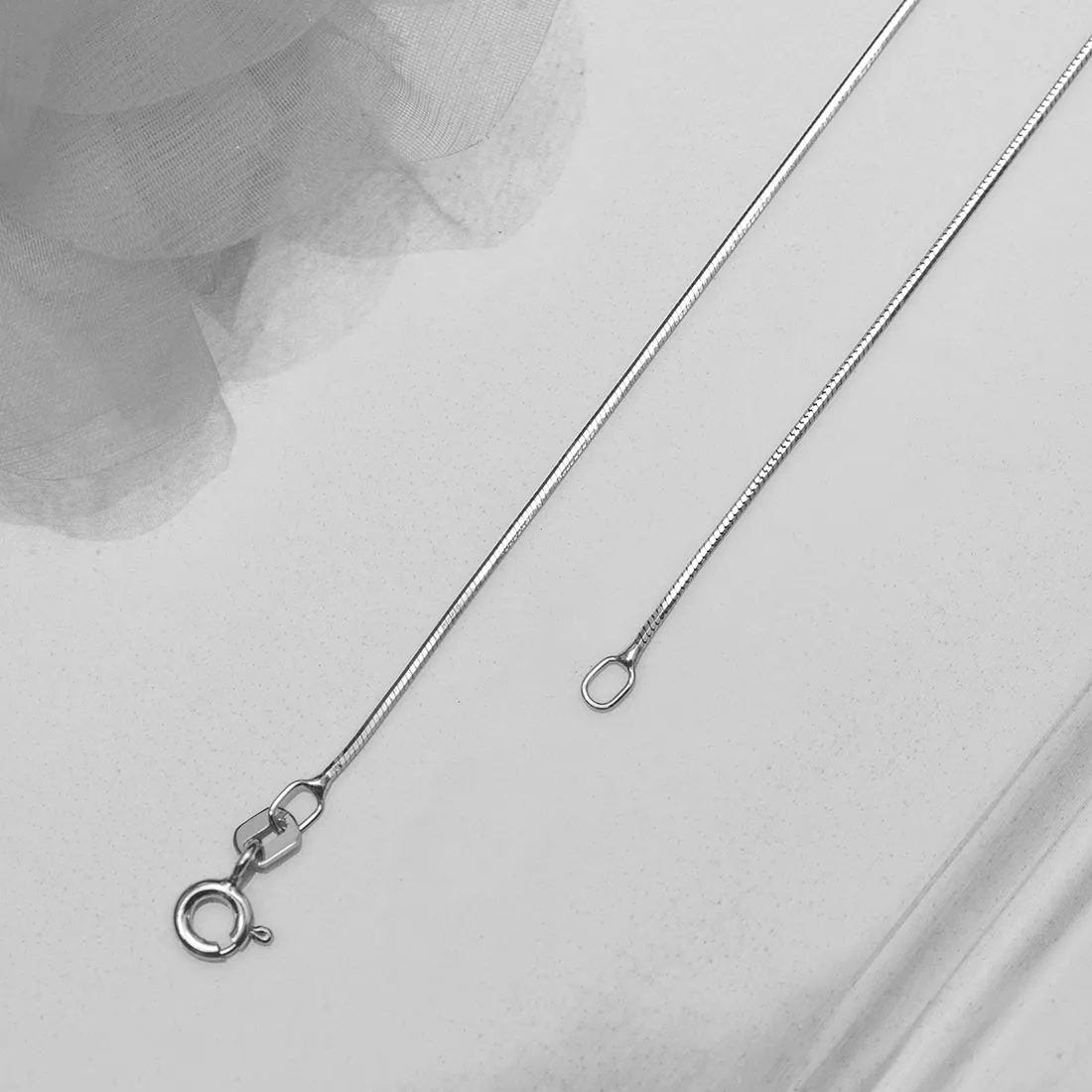 Minimal Snake Chain 925 Silver Anklet