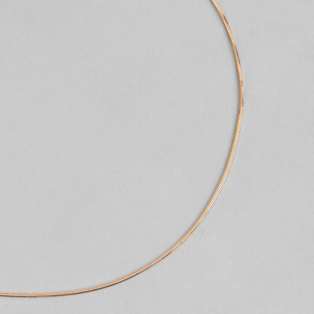 Minimal Snake Chain 925 Sterling Silver Anklet In Rose Gold