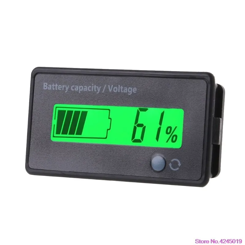 New 12V-84V Lead-acid Battery Capacity Indicator Voltage Meter Voltmeter LCD Monitor
