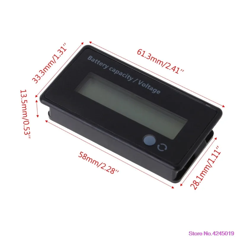 New 12V-84V Lead-acid Battery Capacity Indicator Voltage Meter Voltmeter LCD Monitor