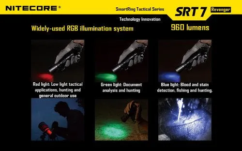 Nitecore SRT7 Revenger Cree XM-L2 LED 960 LM Flashlighght -Grey