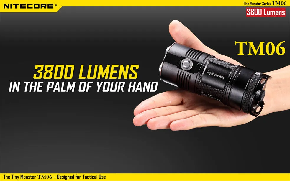 NiteCore TM06 Tiny Monster 3800 Lumen CREE XM-L2 U2 Flashlight