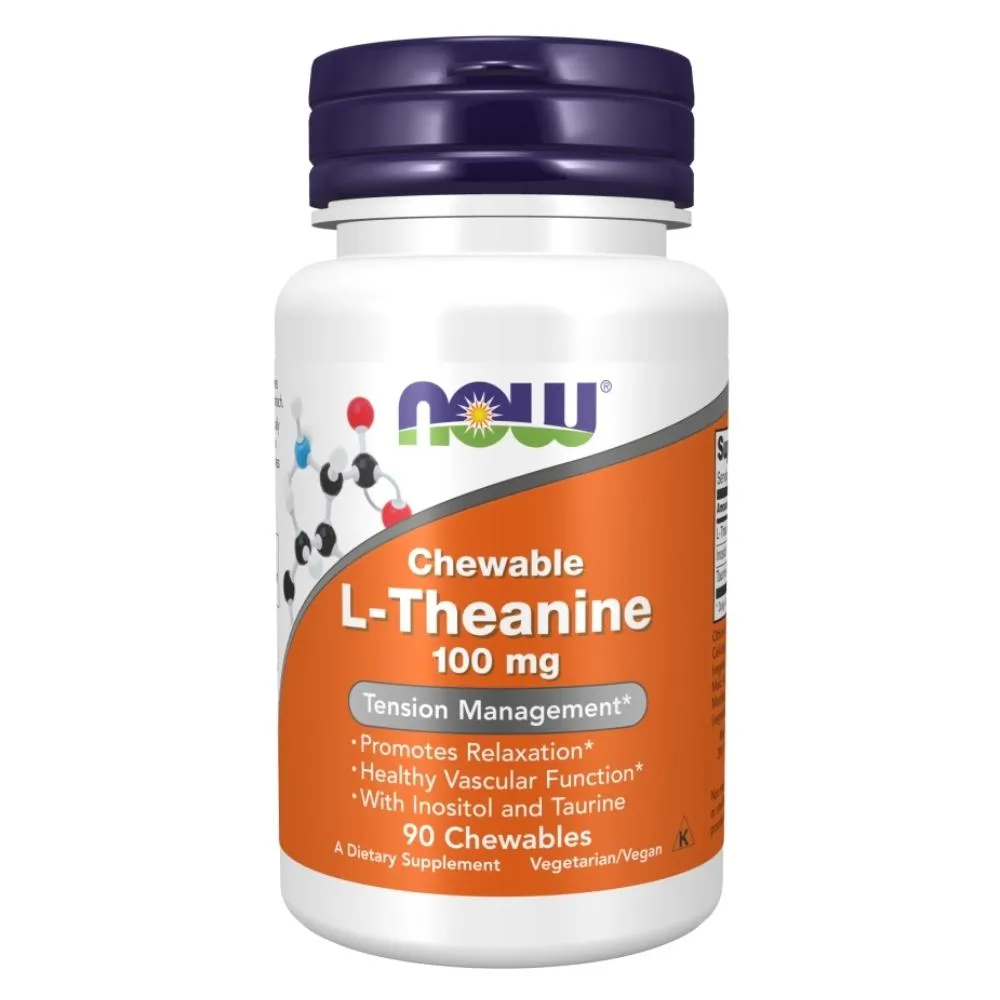 Now Foods L-Theanine 100mg 90 Chewables