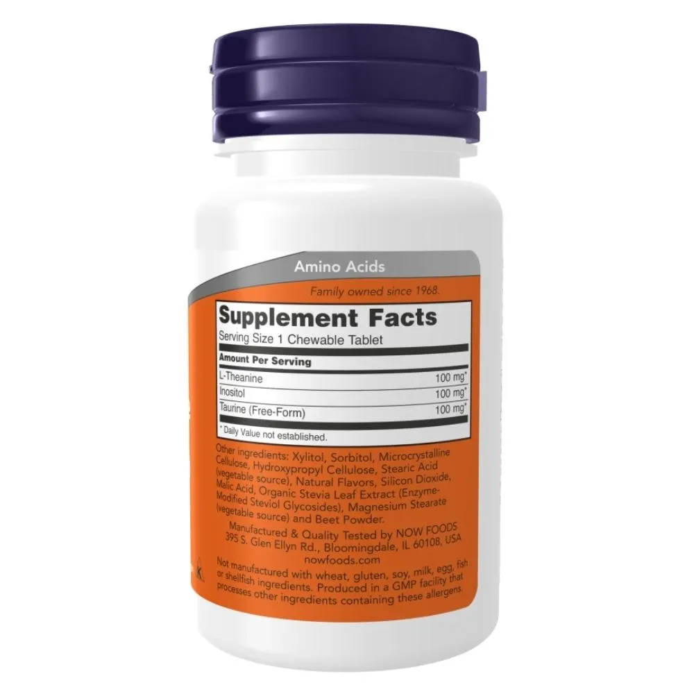 Now Foods L-Theanine 100mg 90 Chewables