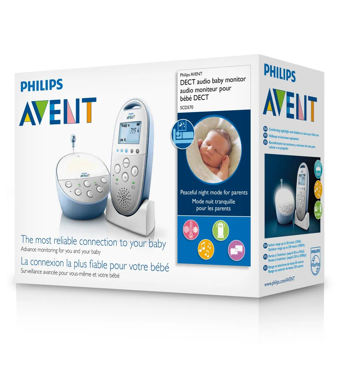 Philips Avent DECT Baby Monitor with Temperature Sensor and Night Mode
