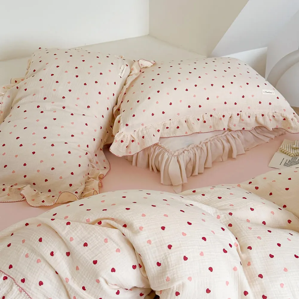 Pink  Cotton Bedding Set