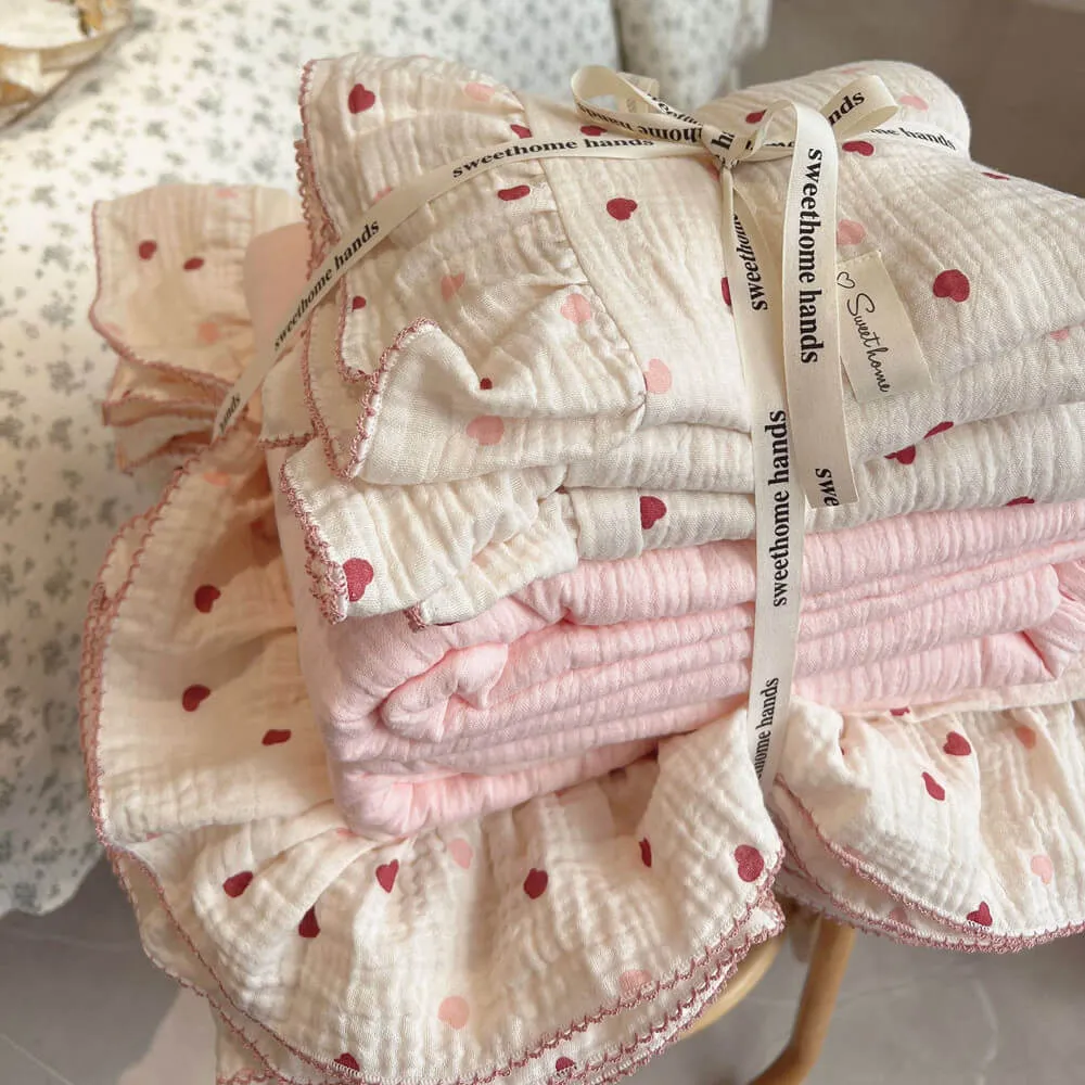 Pink  Cotton Bedding Set
