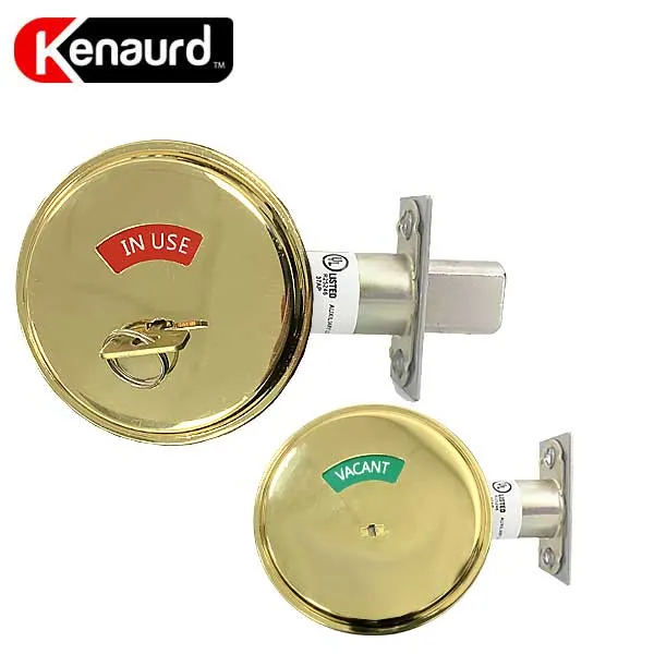 Premium Commercial Privacy Indicator Deadbolt – US3 – Polished Brass  – Grade 2