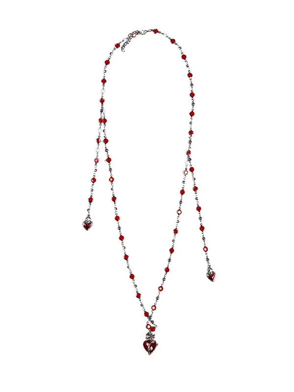 Red Heart Shaped Pendant Necklace