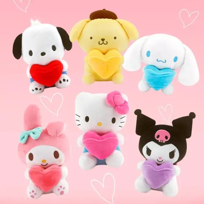 Sanrio Characters with Heart Plush