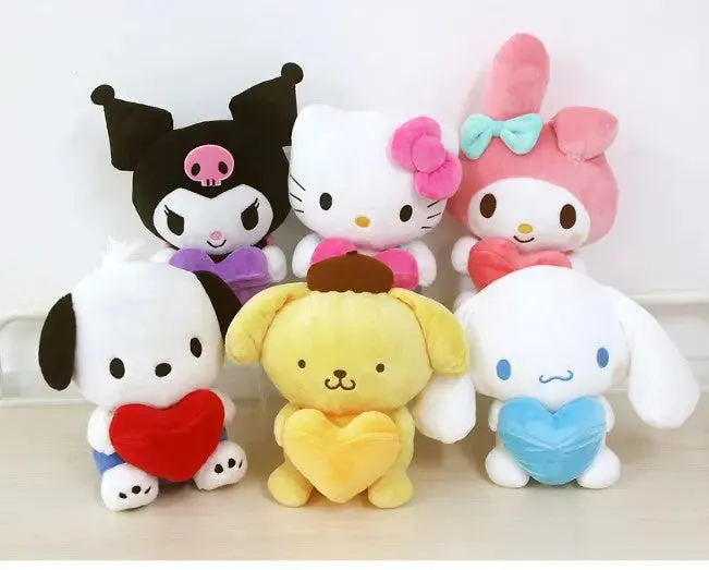 Sanrio Characters with Heart Plush