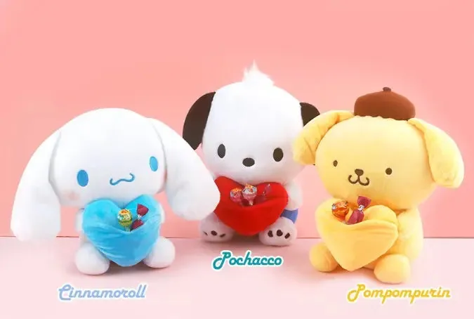 Sanrio Characters with Heart Plush