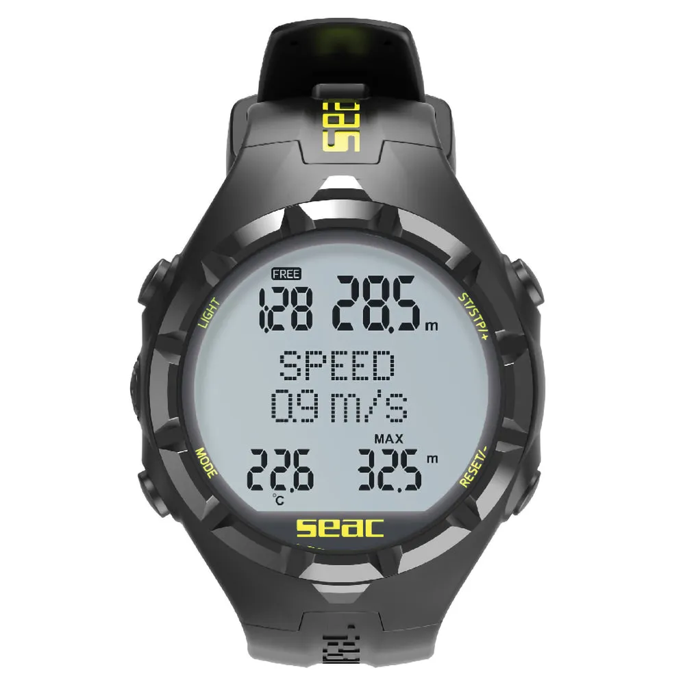 SEAC APNEA HR Freeddiving Computer, Black.Yellow