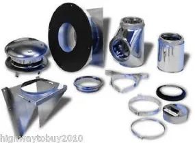 Selkirk 206622 6" 6T-TWK Complete Thru Wall Wood Stove Chimney Kit