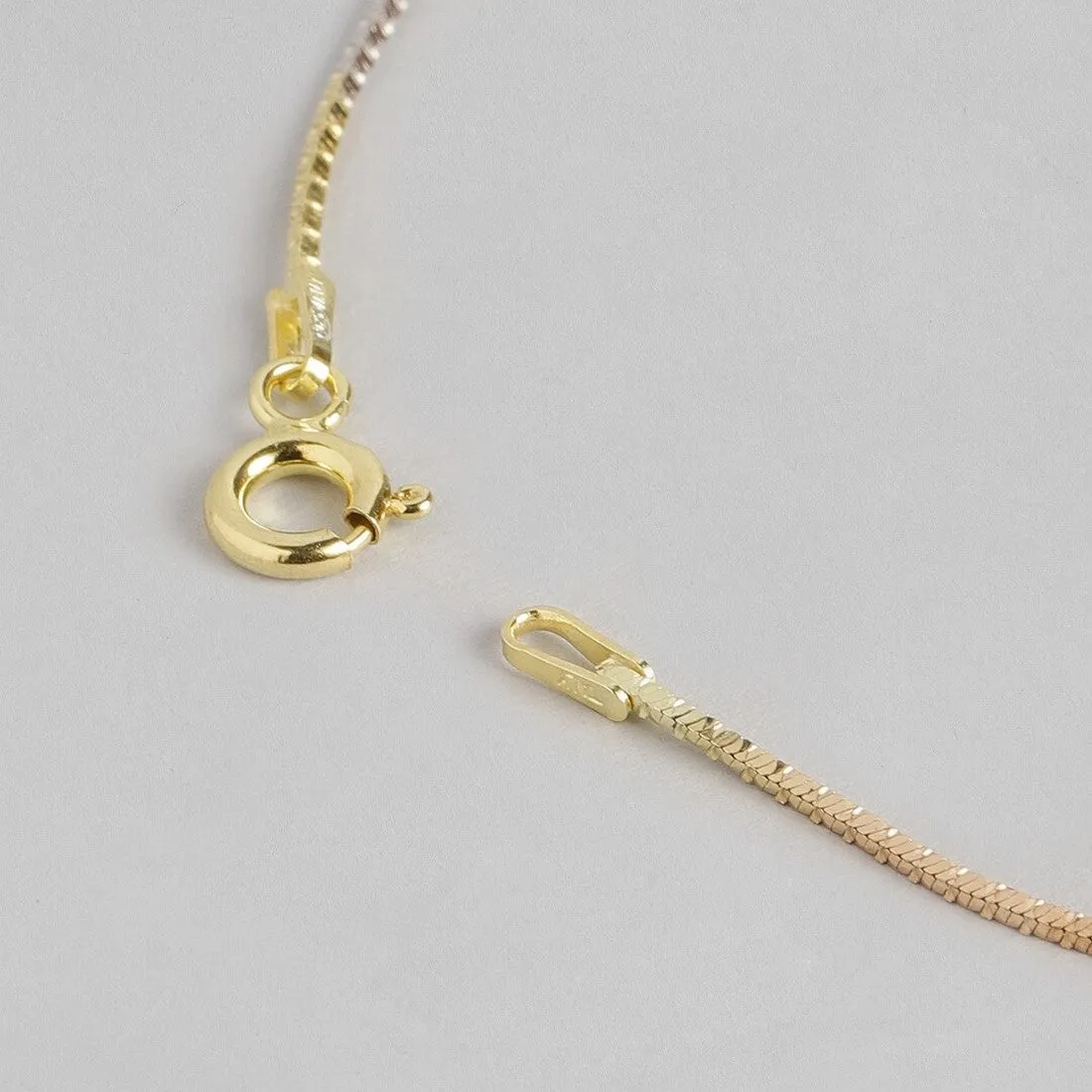 Sleek Triple Tone 925 Silver Anklet