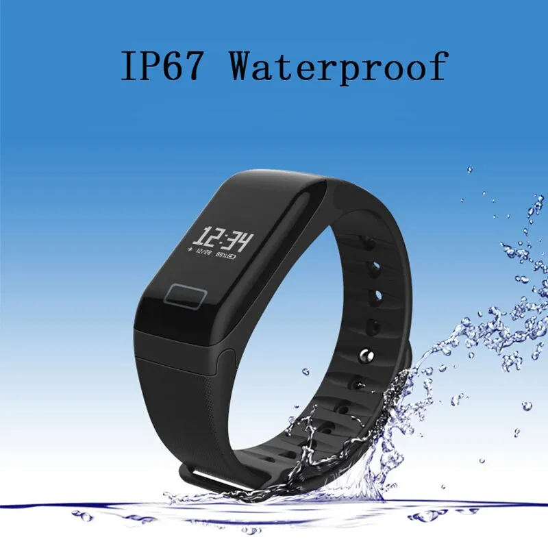 Smart Watch F1 Blood Oxygen Blood Pressure Band Fitness Sport Bracelet Heart Rate Monitor SMS Reminder Smart Watch Men Women
