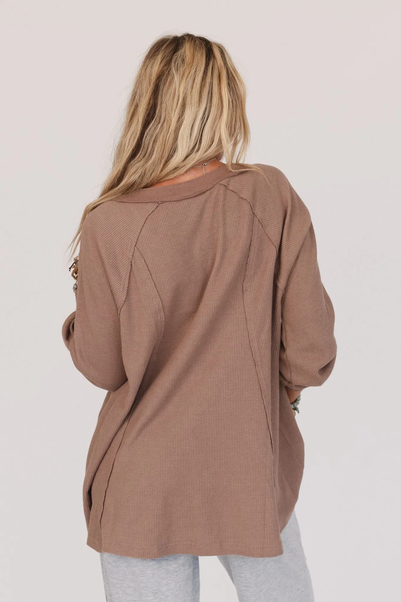 Soul Free Thermal Knit Top - Mocha