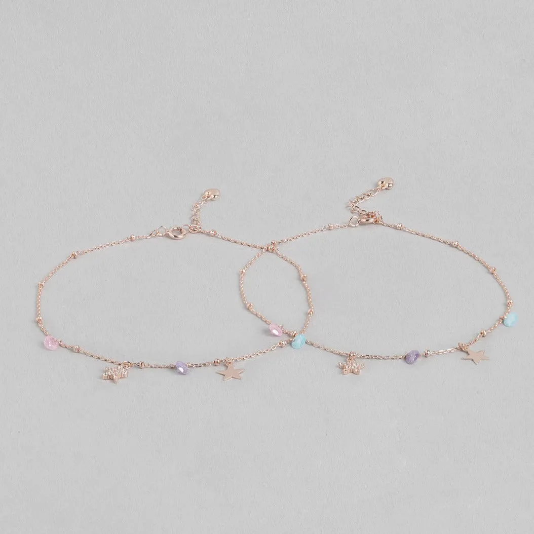 Star Drop 925 Sterling Silver Anklet