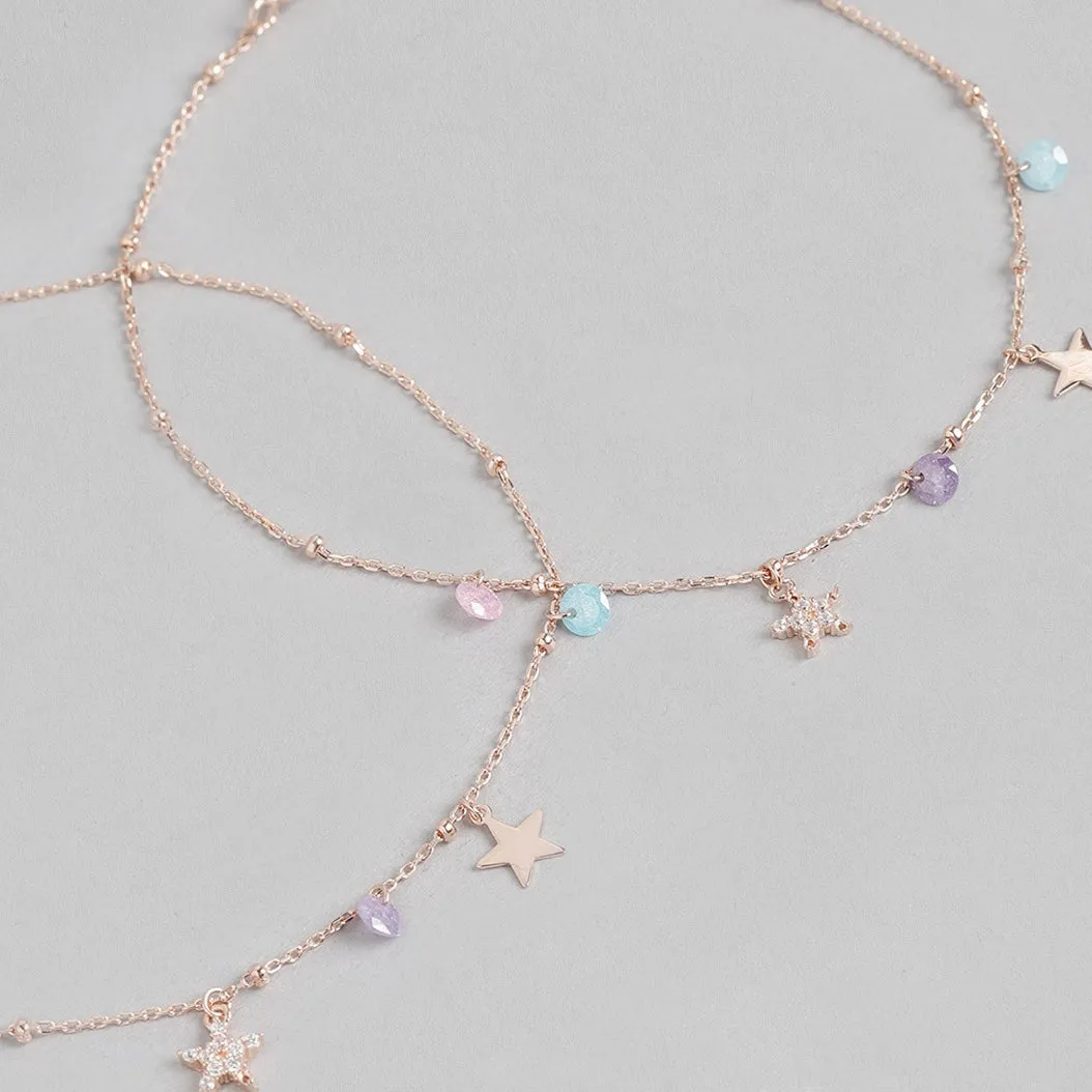 Star Drop 925 Sterling Silver Anklet