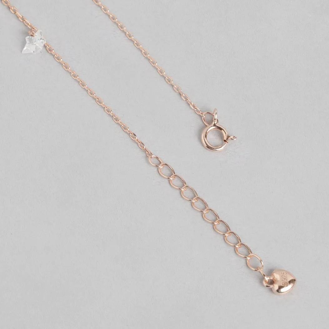 Star Rose Gold Plated 925 Sterling Silver Anklet