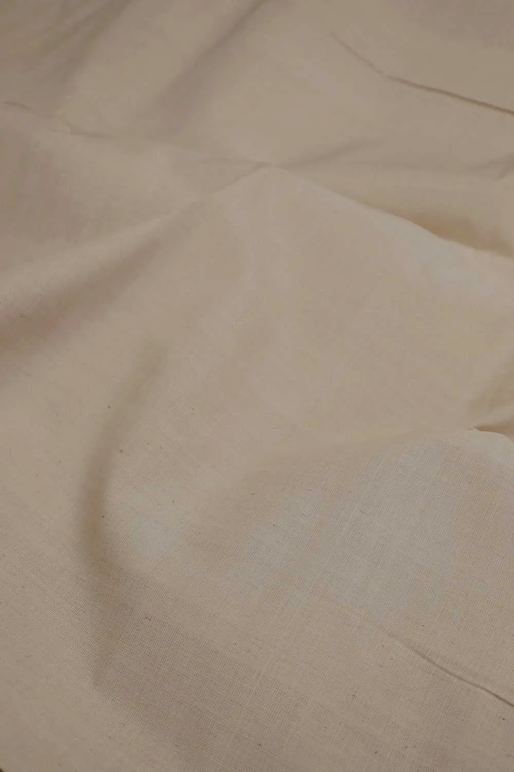 Sugar Cookie Cream Mangalagiri Cotton Fabric - 2m
