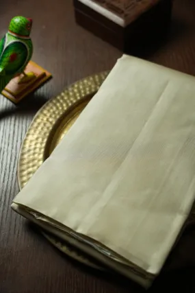 Sugar Cream Kanchipuram Silk saree