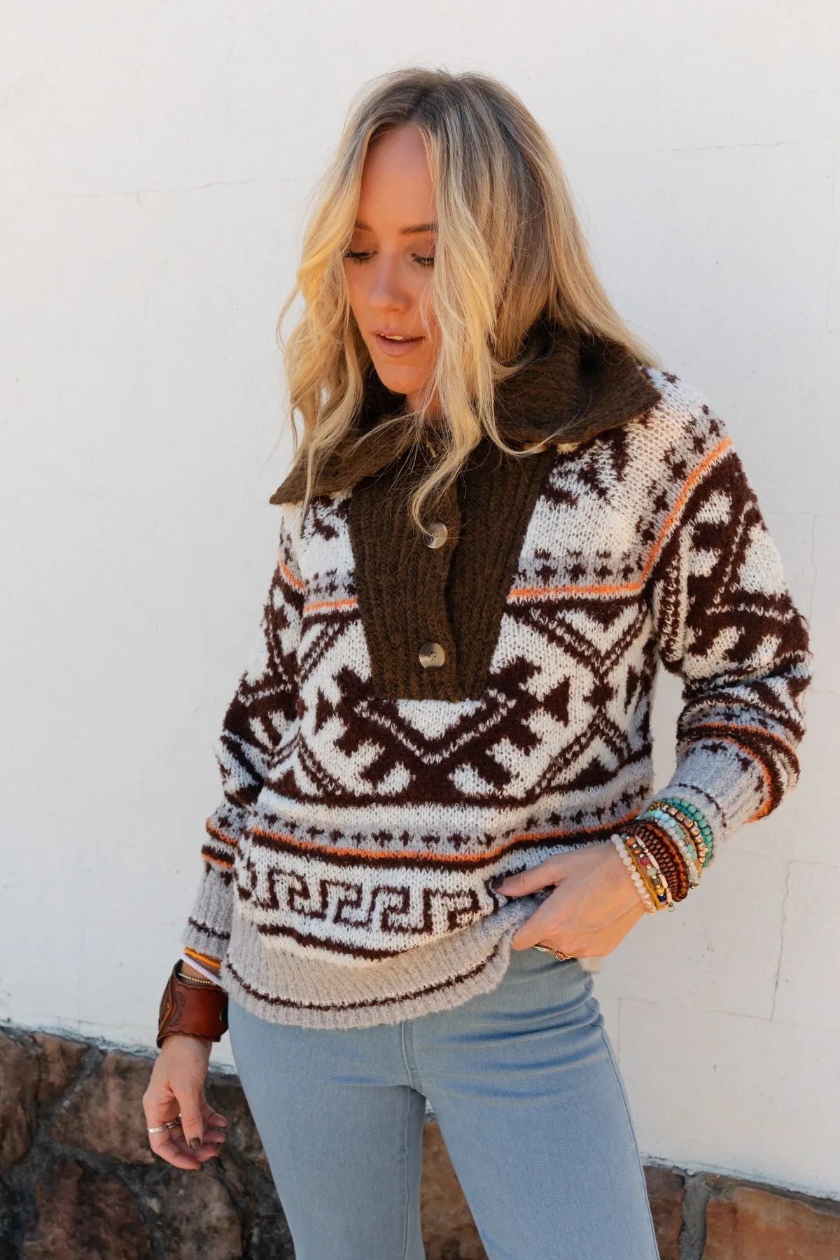 Tayanna Turtleneck Sweater - Brown
