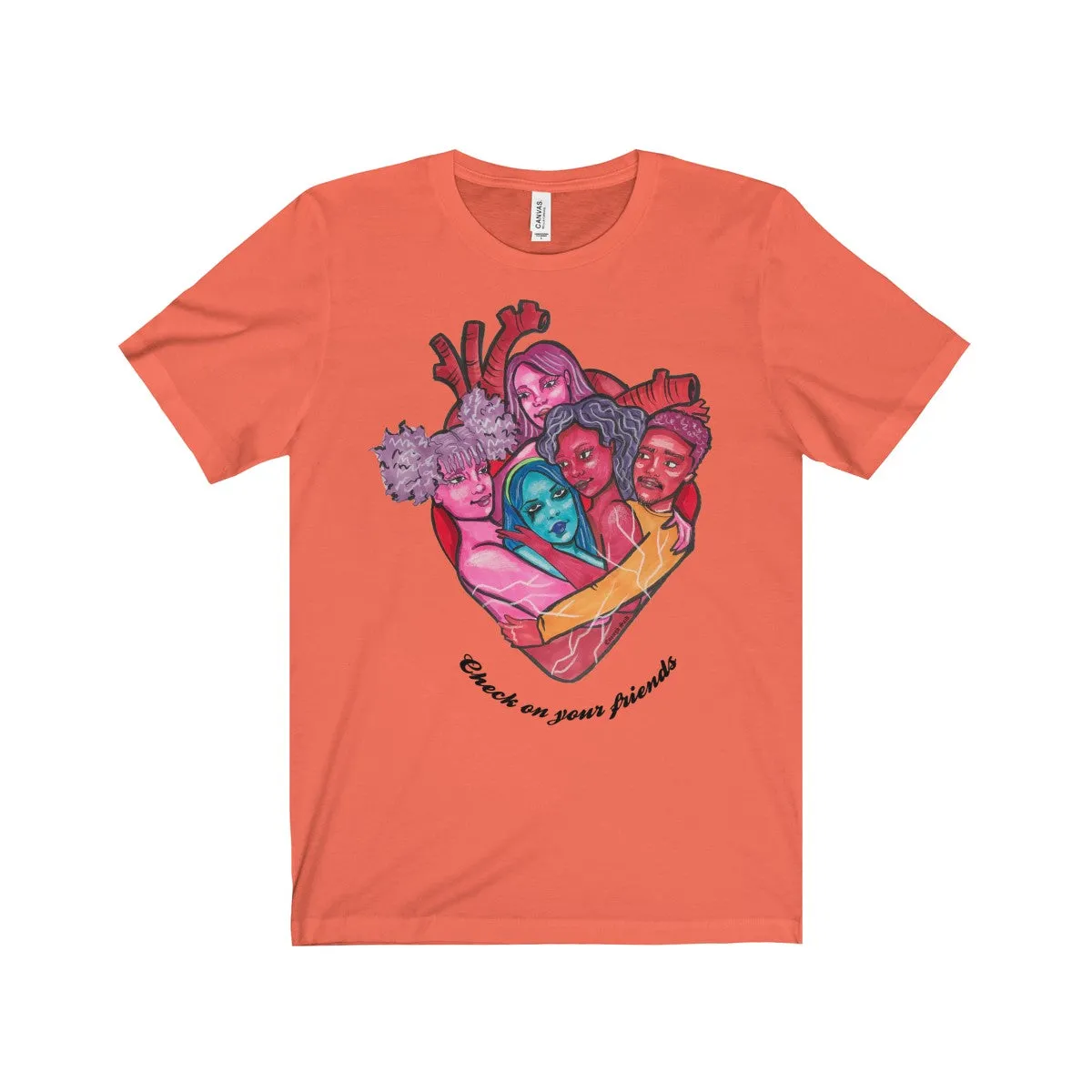 Tee - Check on your friends (with words)