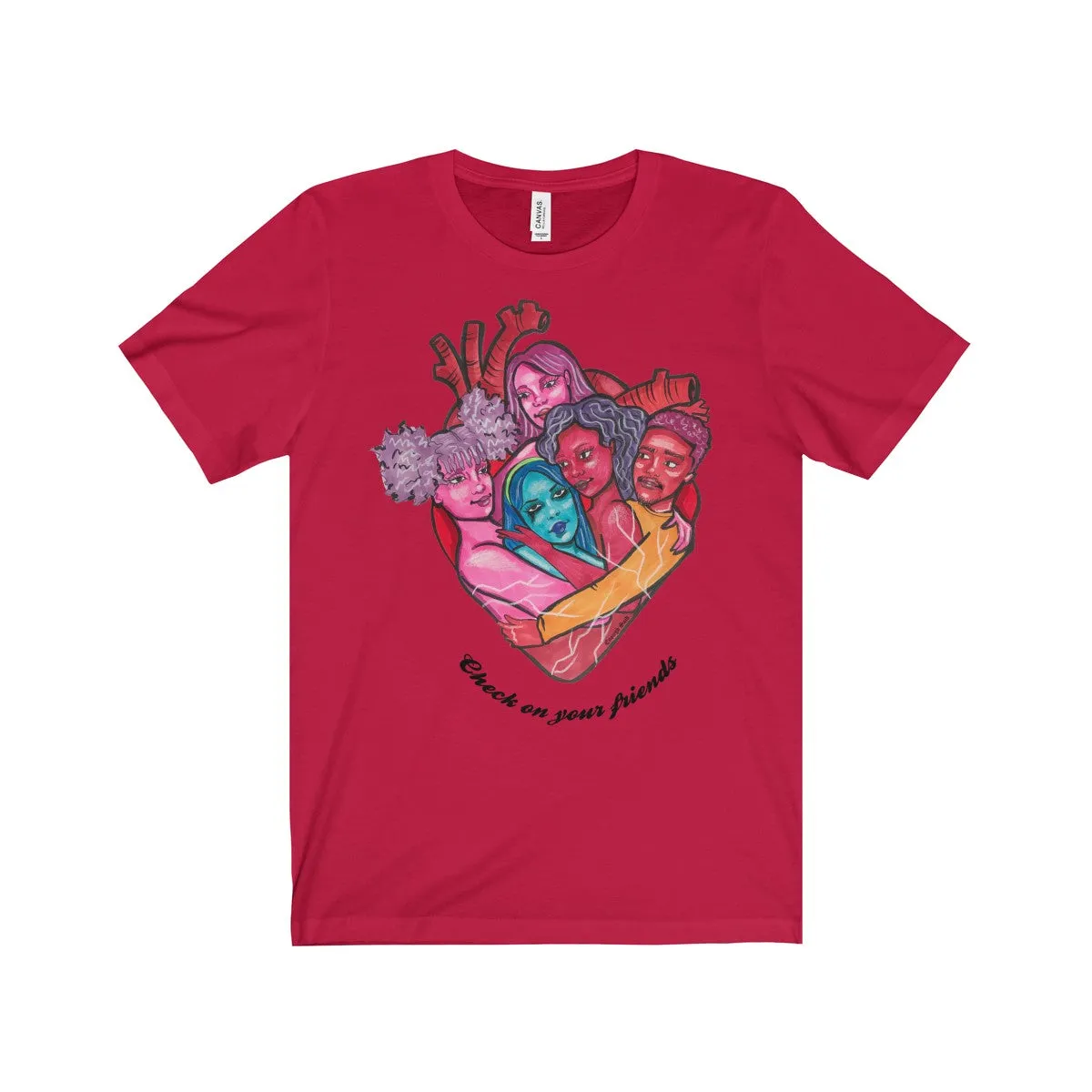 Tee - Check on your friends (with words)