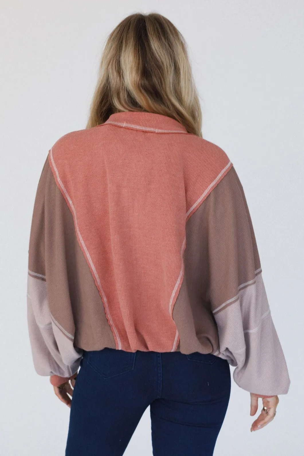 The Nest Zealand Zippered Top - Mocha