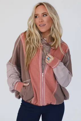 The Nest Zealand Zippered Top - Mocha