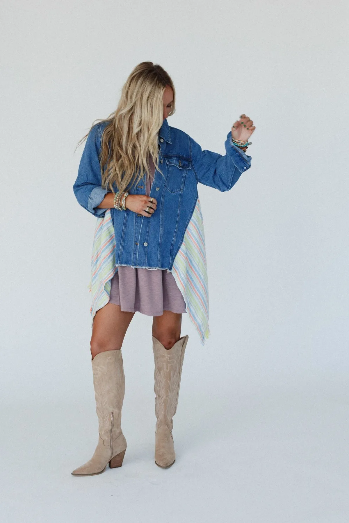 Turning Tables Denim Jacket - Light Denim
