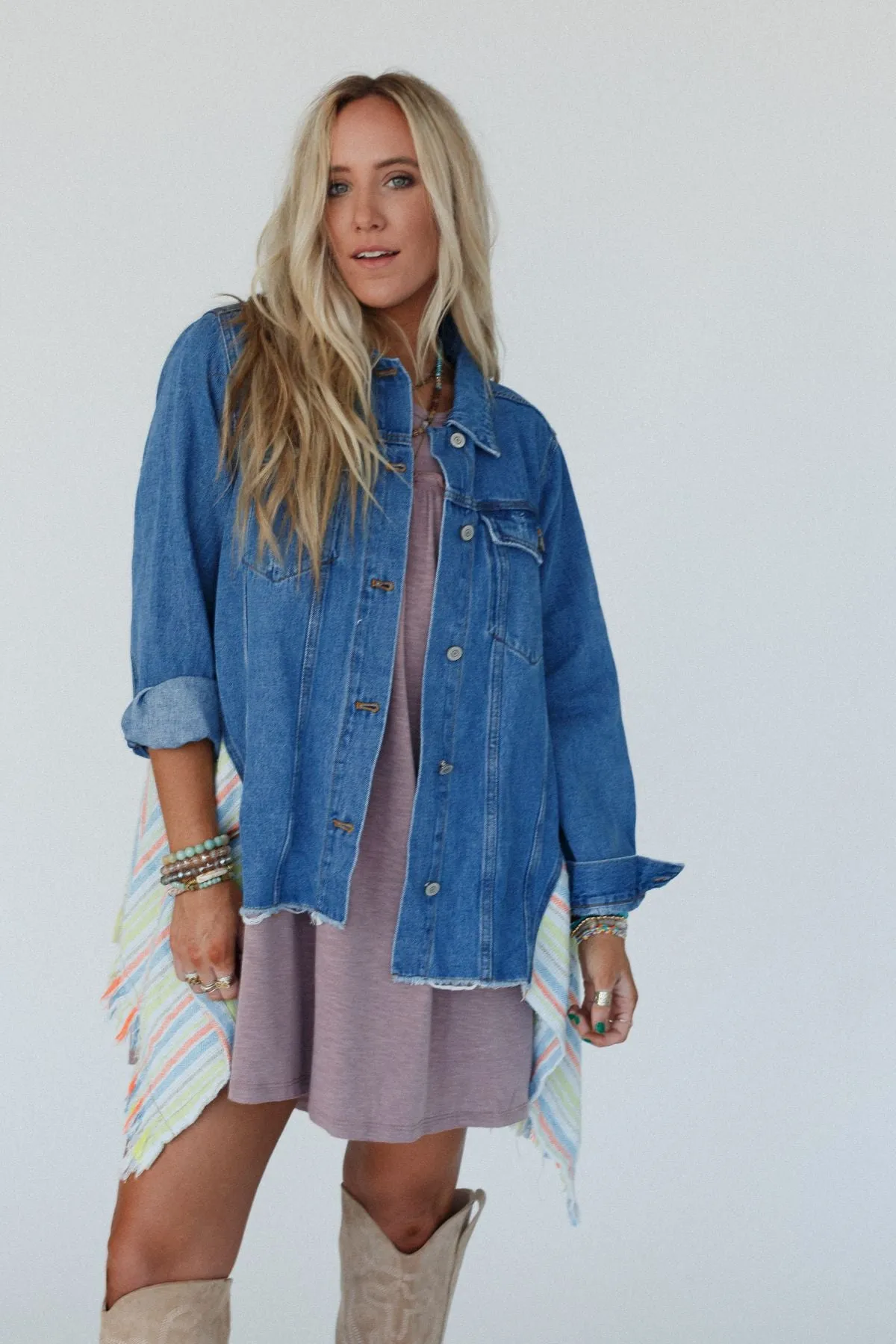 Turning Tables Denim Jacket - Light Denim