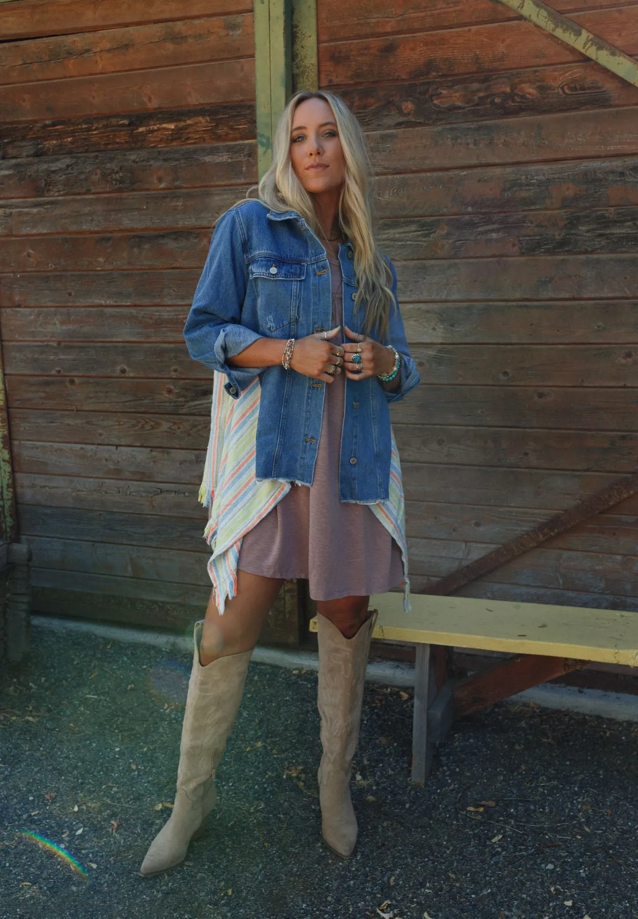 Turning Tables Denim Jacket - Light Denim