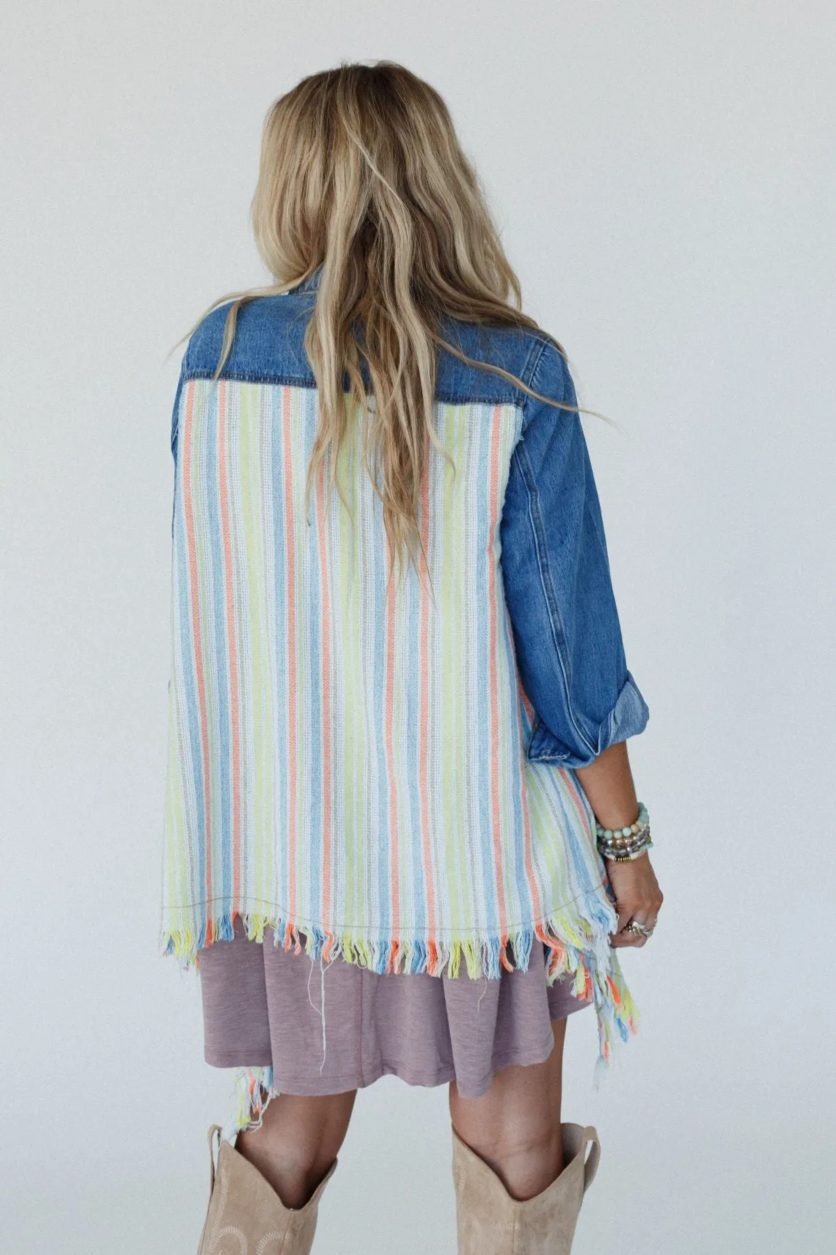 Turning Tables Denim Jacket - Light Denim