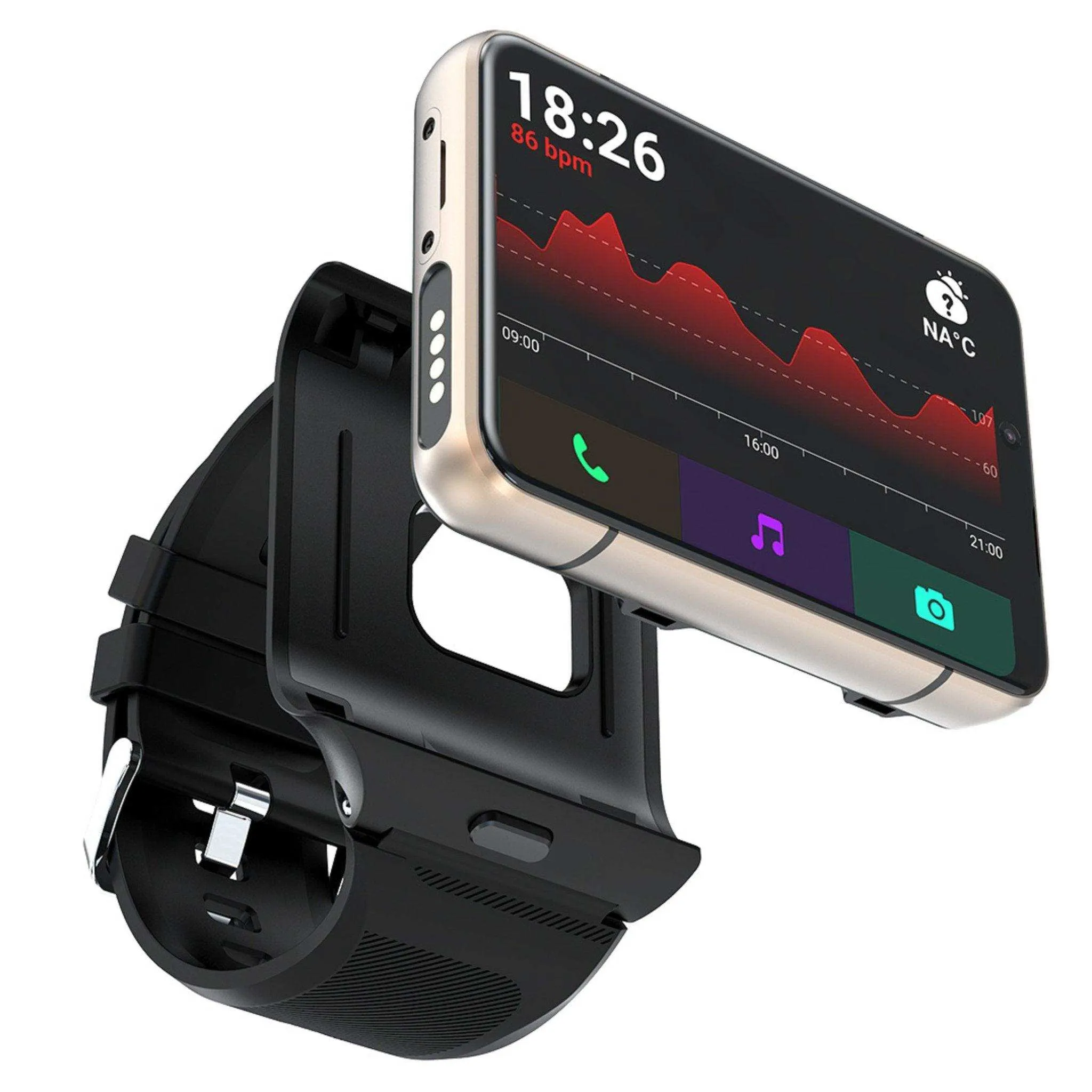 TUTT iS9 4G Smart Watch Phone Android 2.8” AMOLED IPS Screen 5 13 MP Dual Camera 4GB 64GB Quad-Core CPU, IP67 Waterproof, 4G/LTE Call, GPS, WiFi, Sports Fitness, Health Tracker