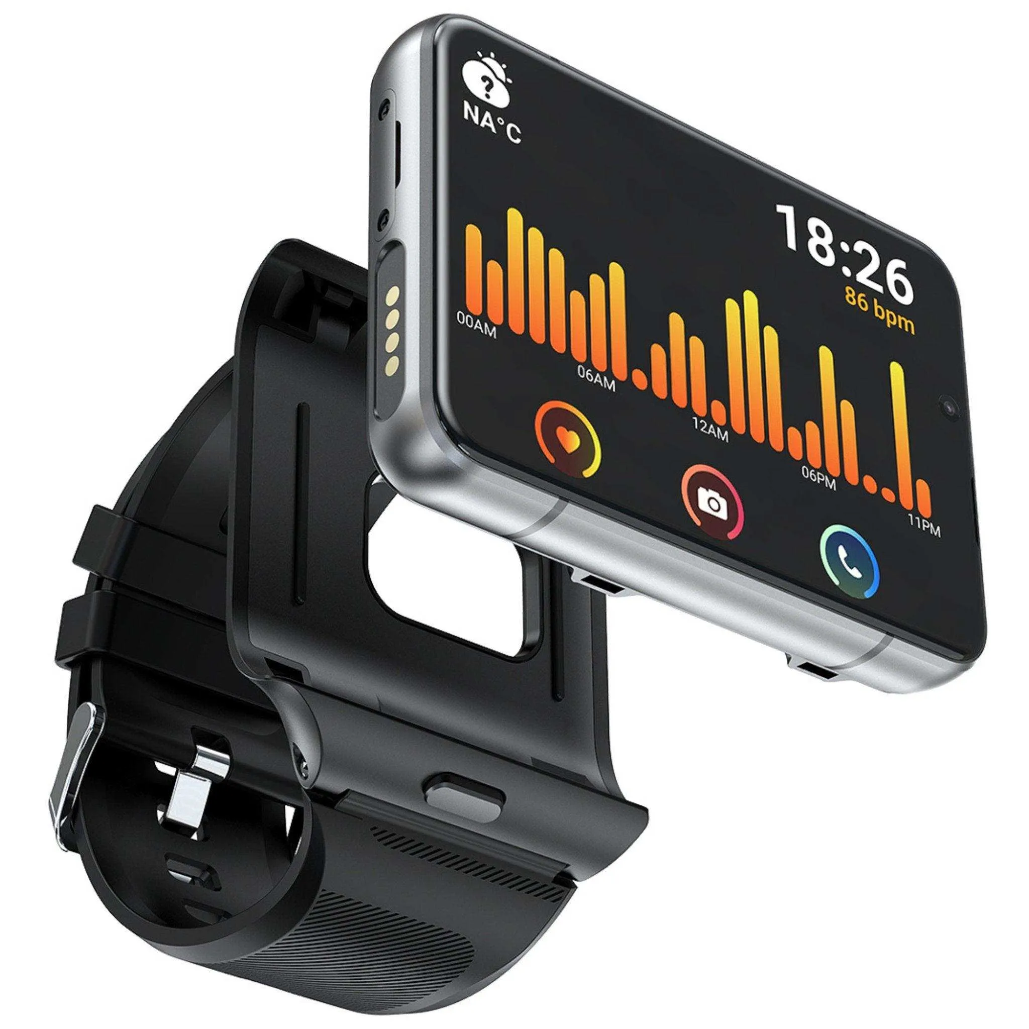 TUTT iS9 4G Smart Watch Phone Android 2.8” AMOLED IPS Screen 5 13 MP Dual Camera 4GB 64GB Quad-Core CPU, IP67 Waterproof, 4G/LTE Call, GPS, WiFi, Sports Fitness, Health Tracker