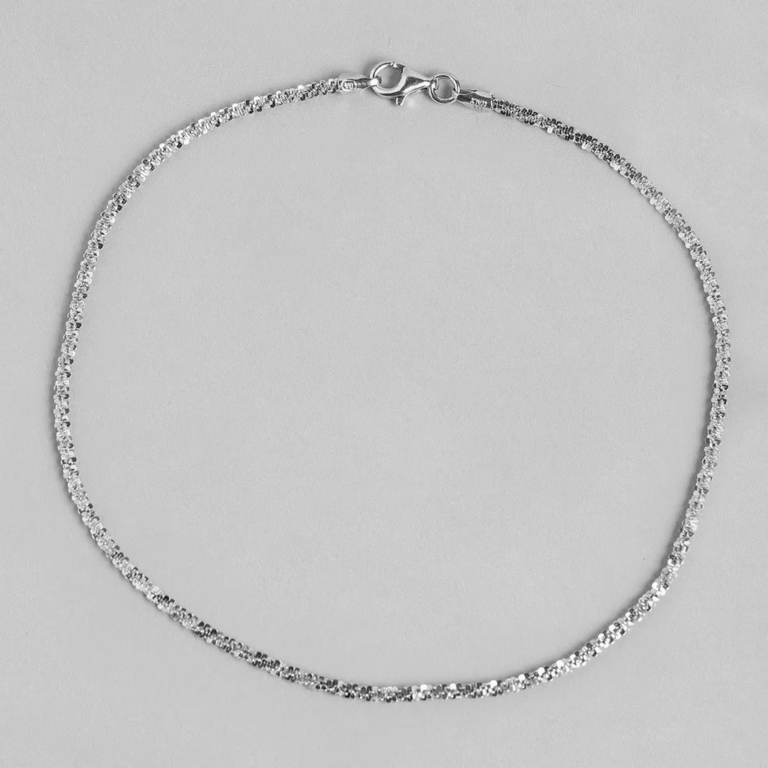 Twirl Weave 925 Sterling Silver Anklet