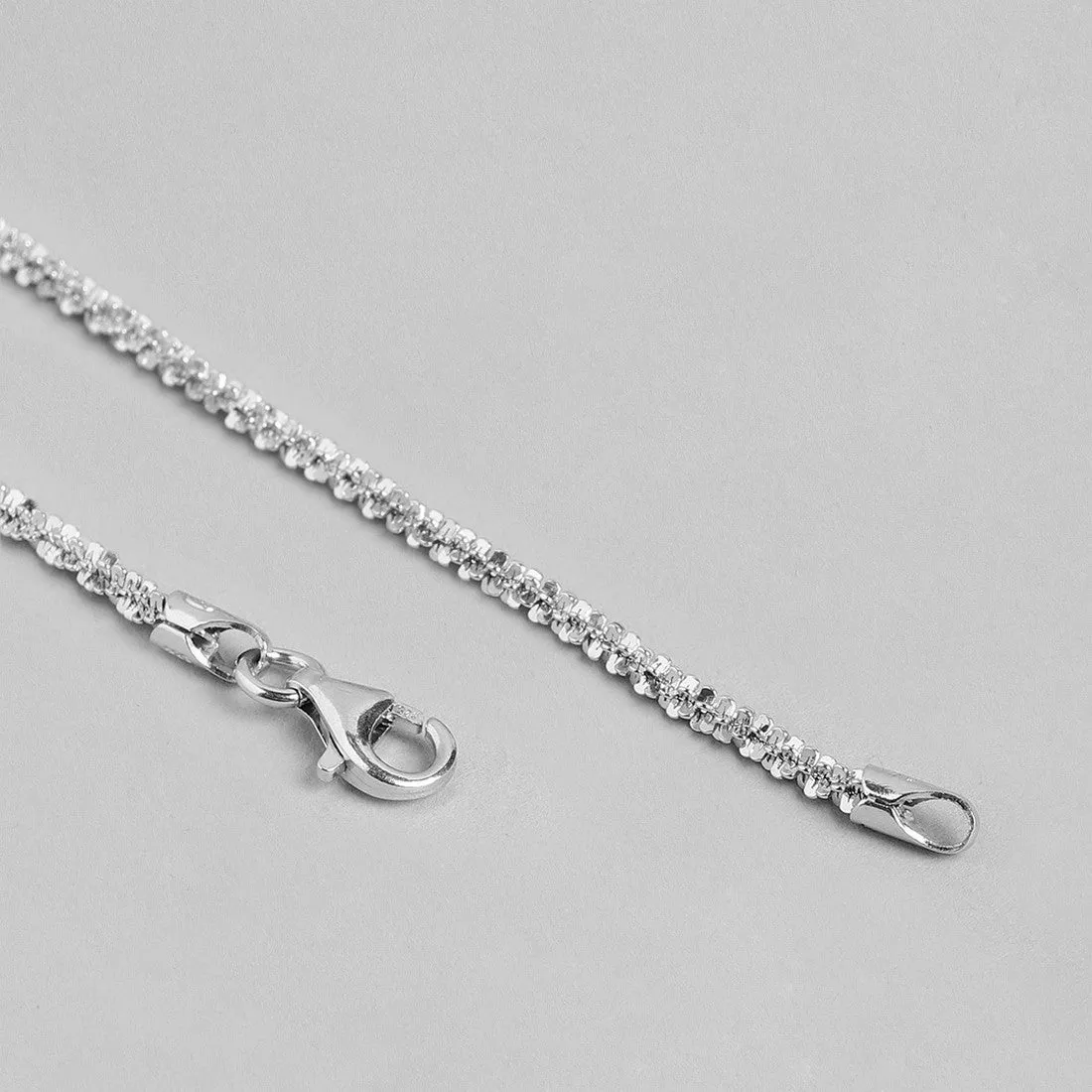 Twirl Weave 925 Sterling Silver Anklet