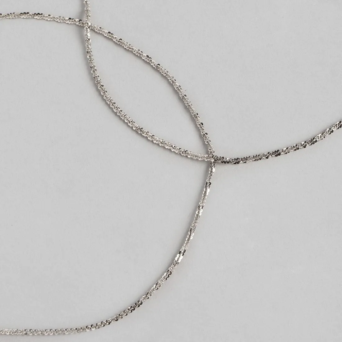 Twisted Weave 925 Sterling Silver Anklet