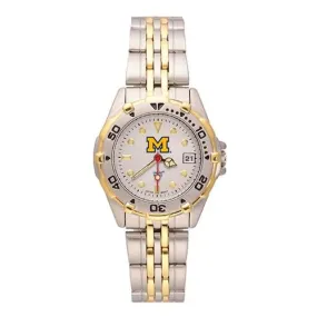 University of Michigan All-Star Womens Watch - Silver and Gold-tone-Bracelet